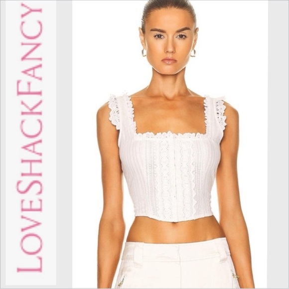 LoveShackFancy Georgie bustier romantic voile top 6